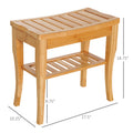 Long Bamboo Shower Bench Seat, 20