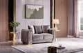 Impreza 2Pc Modern Living Room Set in Silver silver-velvet-wood-primary living