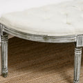 Semi Circle End of Bed Bench with Tufted Design