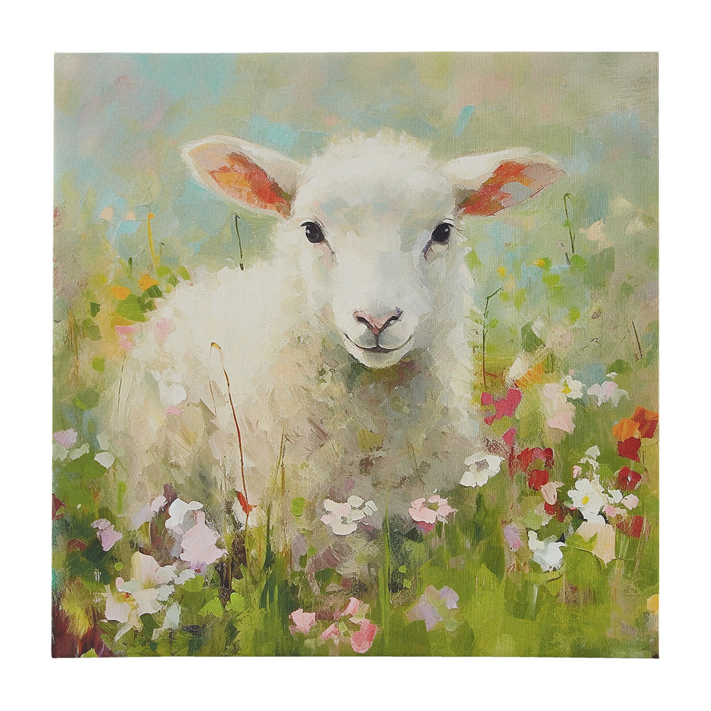 Lamb Canvas Wall Art lamb+green multi-mdf