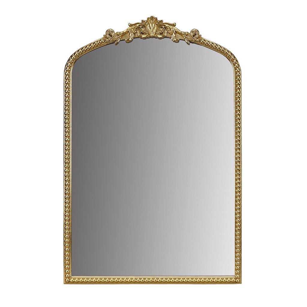 Beaded Arch Wall Decor Mirror - Gold Mdf