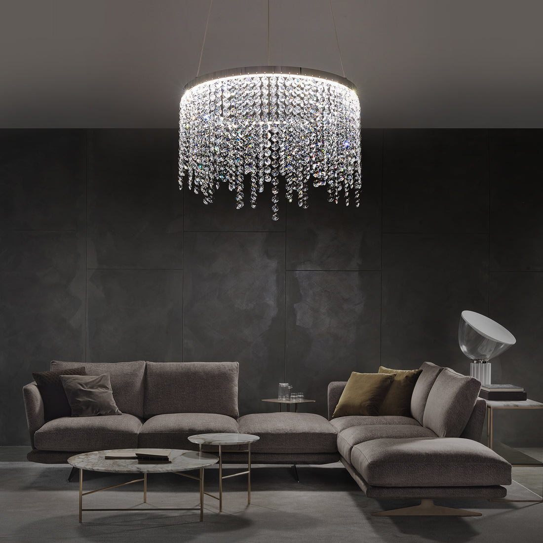 Fancy hanging ceiling lamps luxury modern pendant transparent-modern-crystal