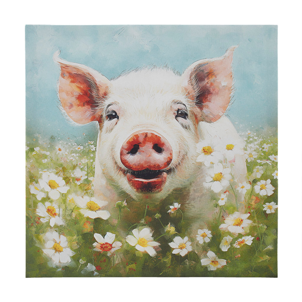 Pig Canvas Wall Art pig+green multi-mdf