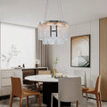 Modern Crystal Chandelier for Living Room Round