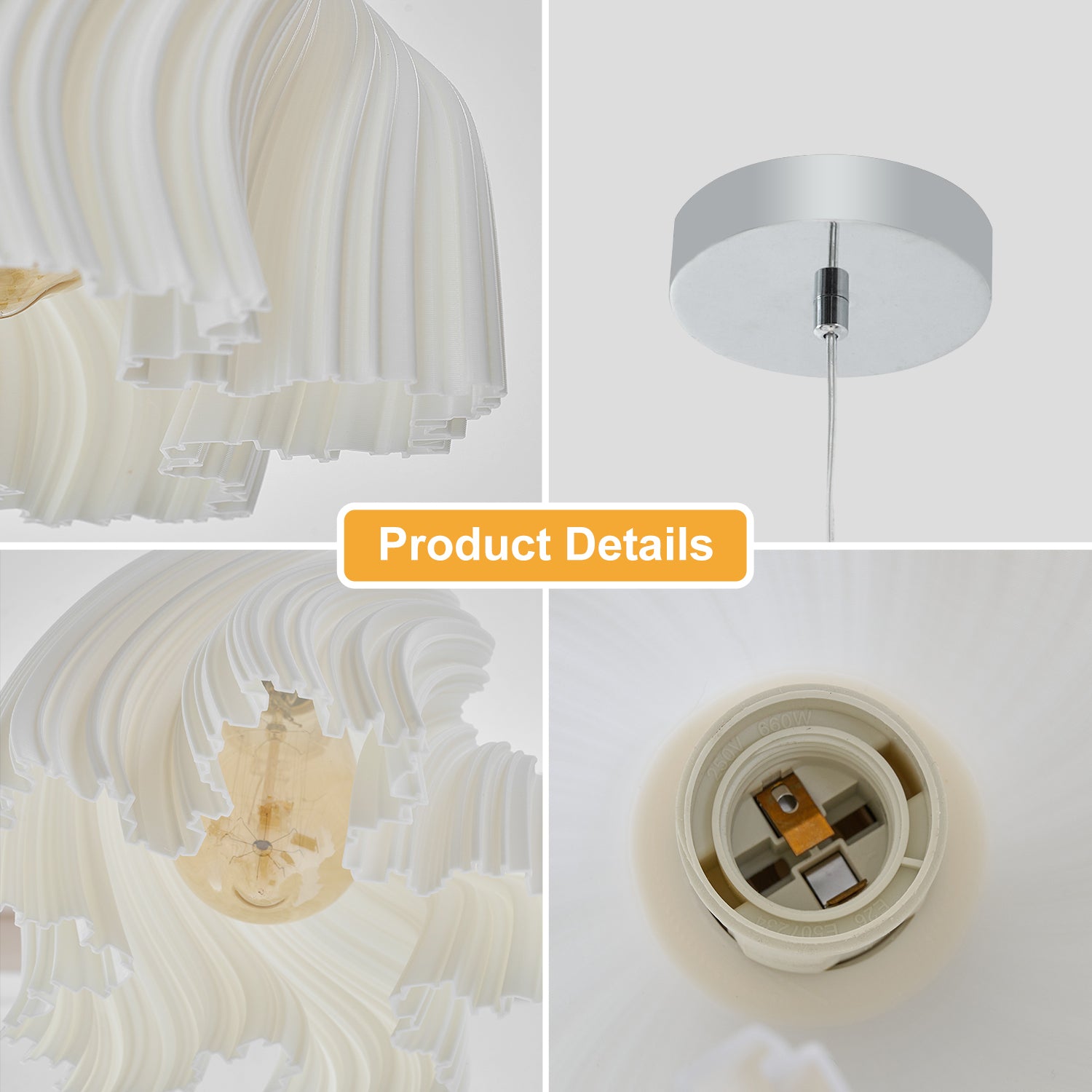 Simple Three dimensional Petal Design Chandeliers No white-modern-abs