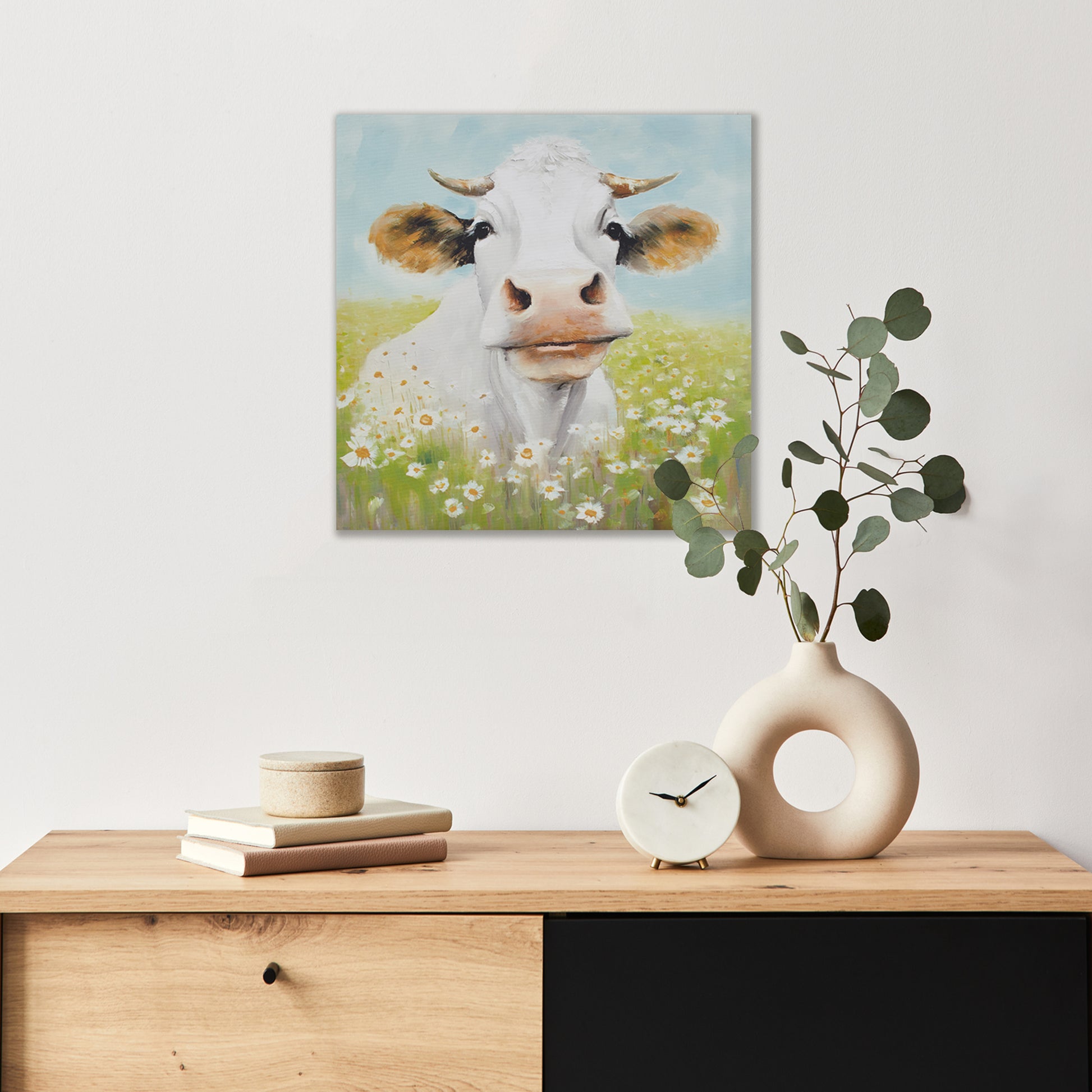 Cow Canvas Wall Art cow+green multi-mdf
