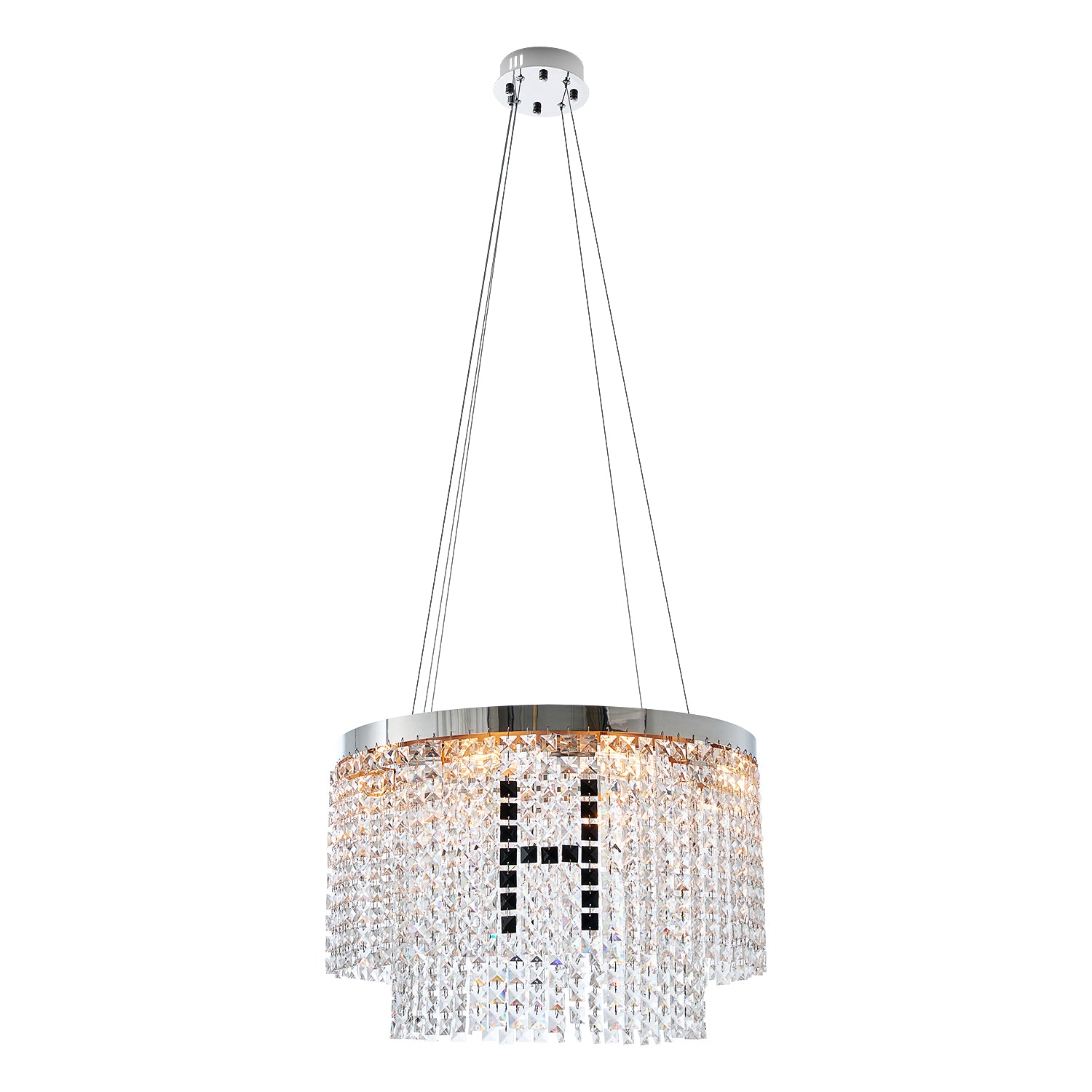 Modern Crystal Chandelier for Living Room Round