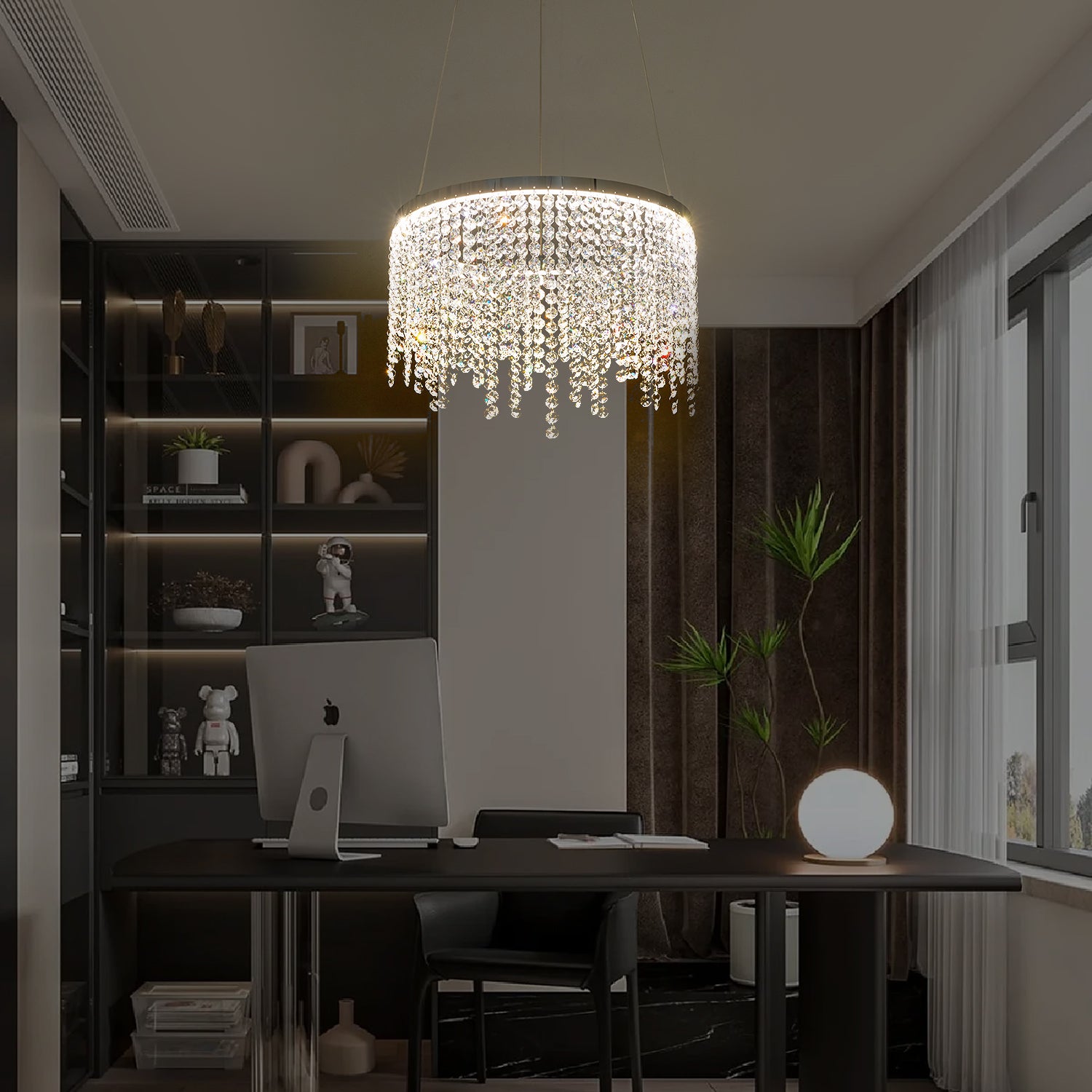 Fancy hanging ceiling lamps luxury modern pendant transparent-modern-crystal