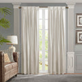 Pleat Curtain Panel with Tieback Single white-polyester