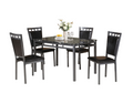 Dining Room Furniture 5pc Dining Set Table And 4x espresso-seats 4-metal-dining room-48