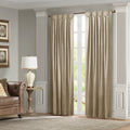 Pleat Curtain Panel with Tieback Single champagne-polyester