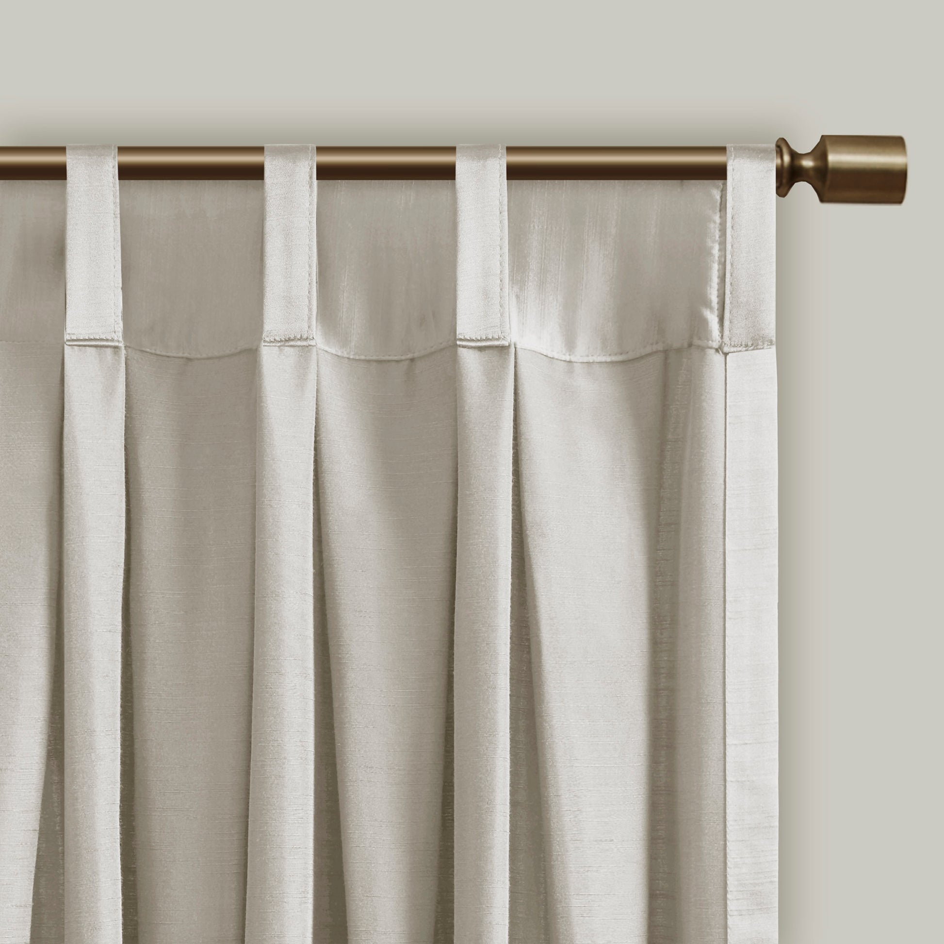 Pleat Curtain Panel with Tieback Single white-polyester