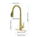 Kitchen Faucet with Pull Down Sprayer brushed gold-stainless steel