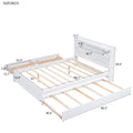 Queen Size Wood Storage Platform Bed With Led, 2