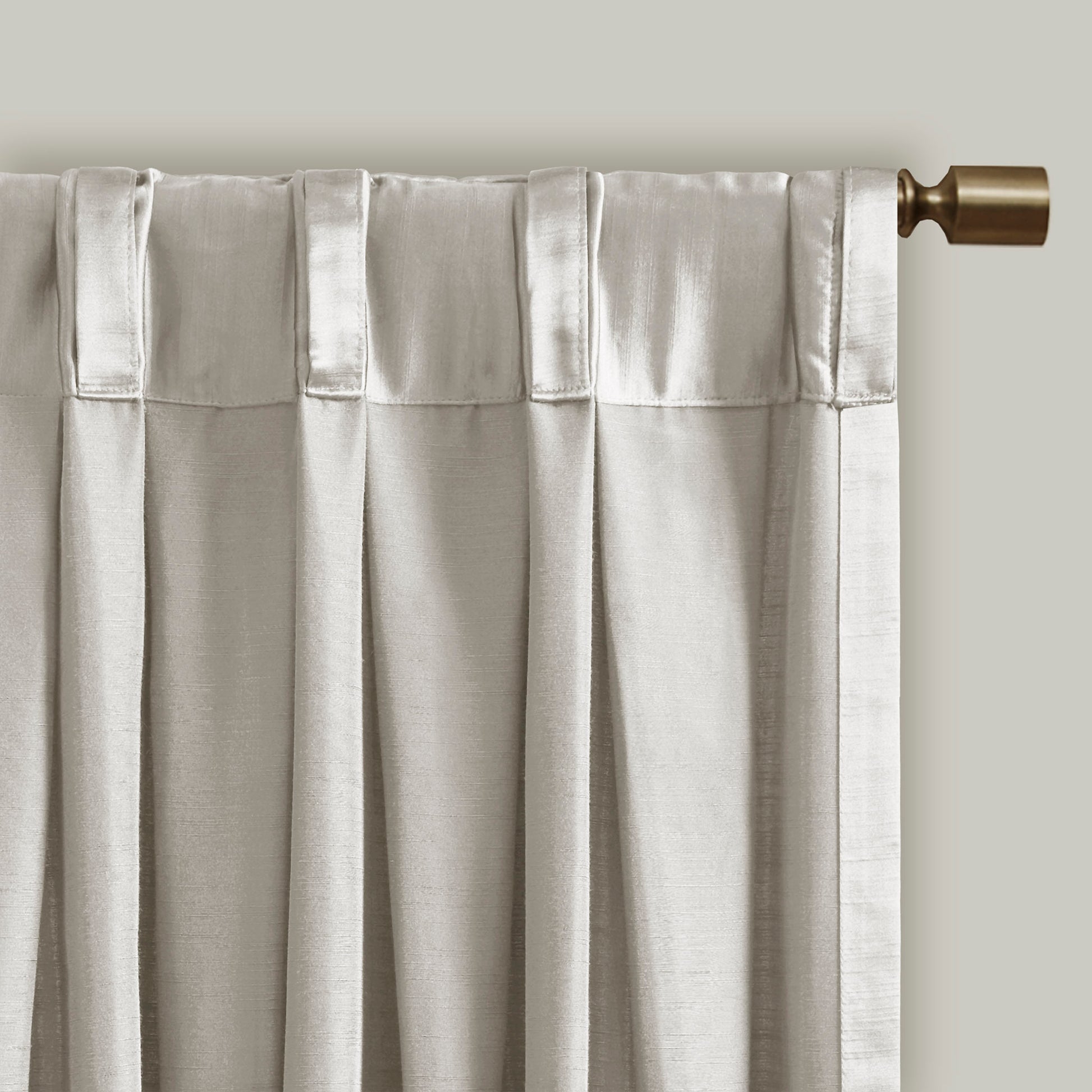 Pleat Curtain Panel with Tieback Single white-polyester