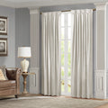 Pleat Curtain Panel with Tieback Single white-polyester