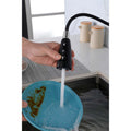 Kitchen Faucet with Pull Down Sprayer matte black-stainless steel