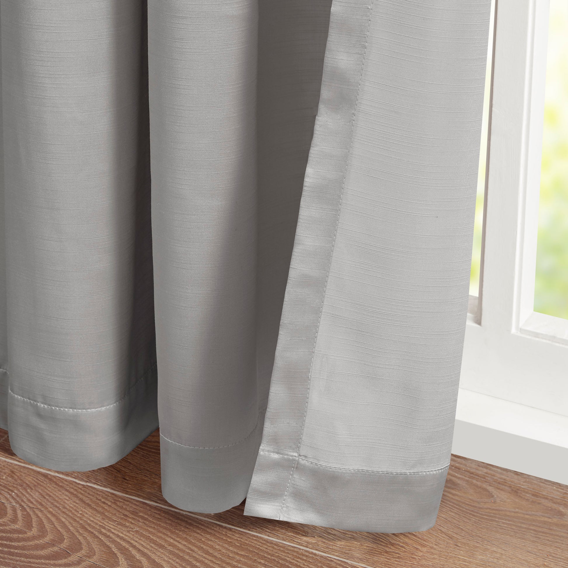 Pleat Curtain Panel with Tieback Single silver-polyester