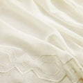 Embroidery Curtain Panel Single ivory-polyester