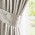 Pleat Curtain Panel with Tieback Single white-polyester