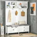 Hall Tree with Storage Bench, Entryway Bench with