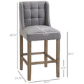 Modern Bar Stools, Tufted Upholstered Barstools,