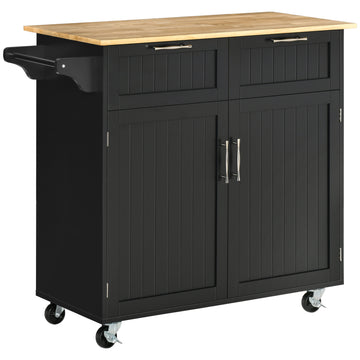 41" Modern Rolling Kitchen Island on Wheels,