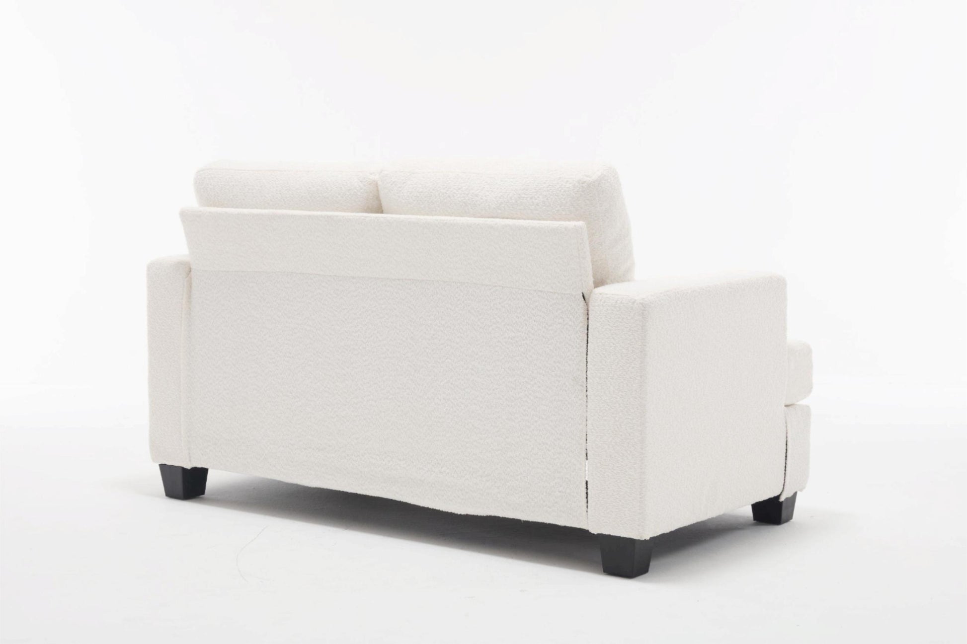 63" Length Modern Loveseat For Living - White