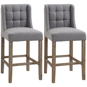 Modern Bar Stools, Tufted Upholstered Barstools,