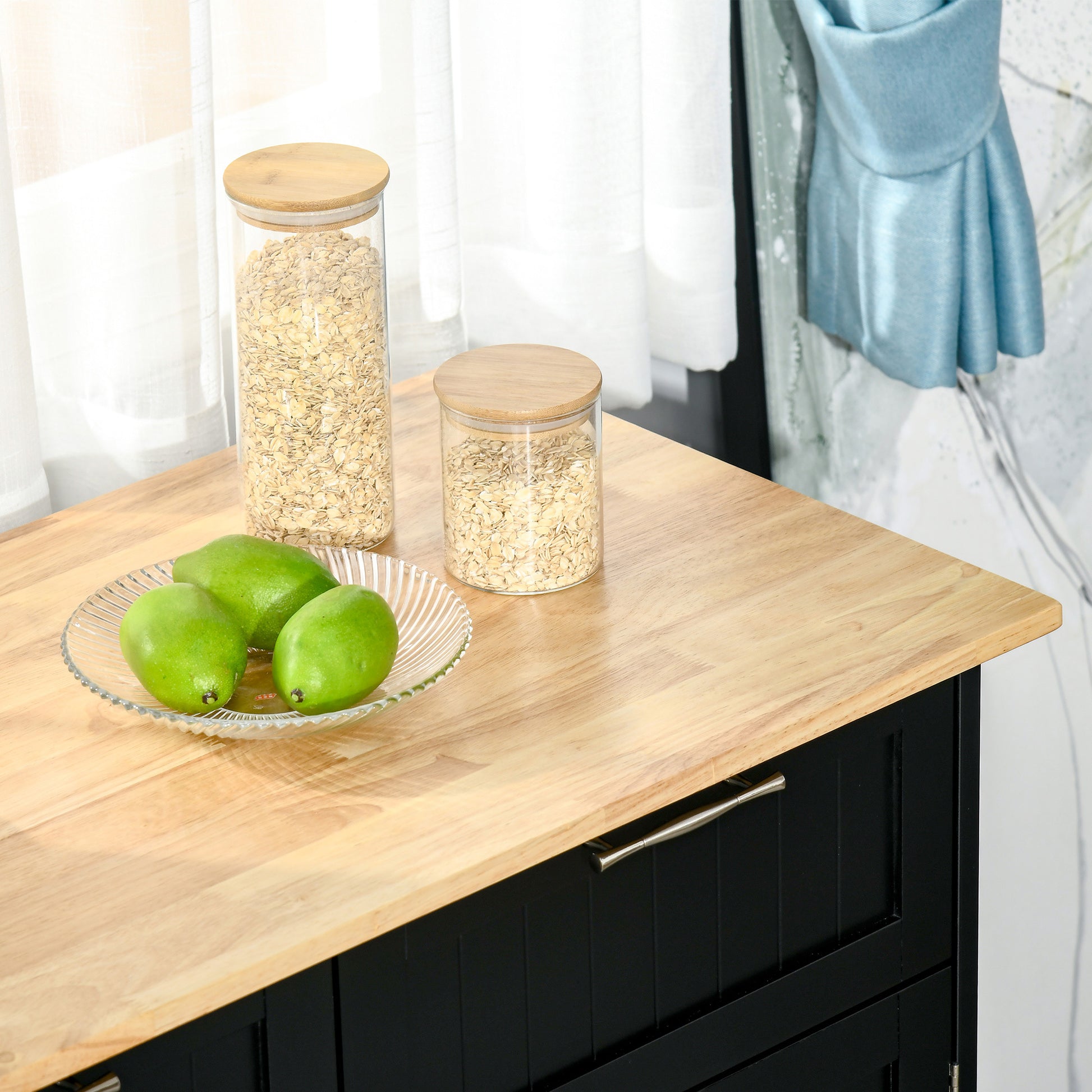 41" Modern Rolling Kitchen Island on Wheels,