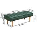 Accent Channel Tufted Ottoman Green Velvet End of Bed green-primary living