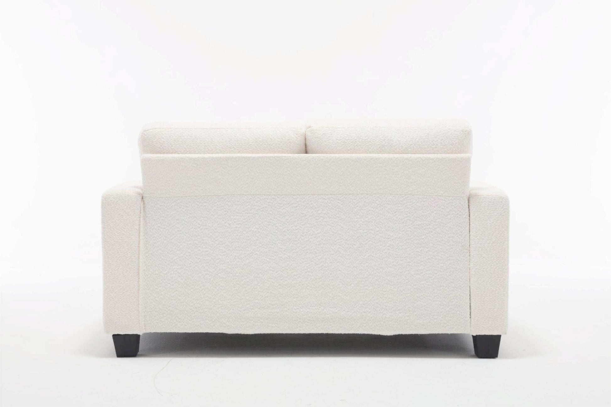 63" Length Modern Loveseat For Living - White