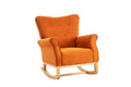 Baby Room High Back Rocking Chair Nursery Chair orange-primary living space-sponge-velvet