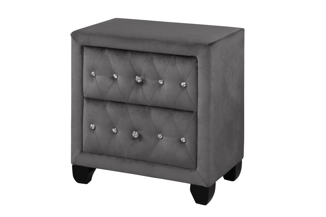 Sophia Modern style Night Stand Made With Wood In gray-2