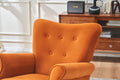 Baby Room High Back Rocking Chair Nursery Chair orange-primary living space-sponge-velvet