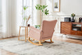 Baby Room High Back Rocking Chair Nursery Chair pink-primary living space-sponge-velvet