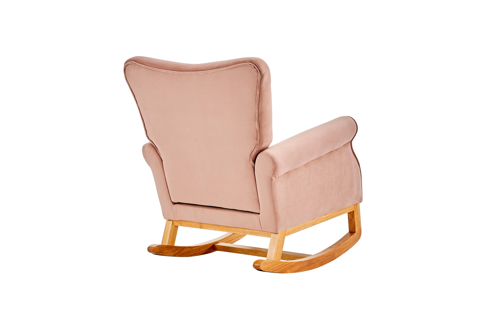 Baby Room High Back Rocking Chair Nursery Chair pink-primary living space-sponge-velvet