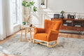 Baby Room High Back Rocking Chair Nursery Chair orange-primary living space-sponge-velvet