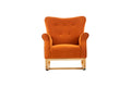 Baby Room High Back Rocking Chair Nursery Chair orange-primary living space-sponge-velvet