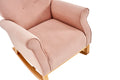 Baby Room High Back Rocking Chair Nursery Chair pink-primary living space-sponge-velvet