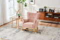 Baby Room High Back Rocking Chair Nursery Chair pink-primary living space-sponge-velvet