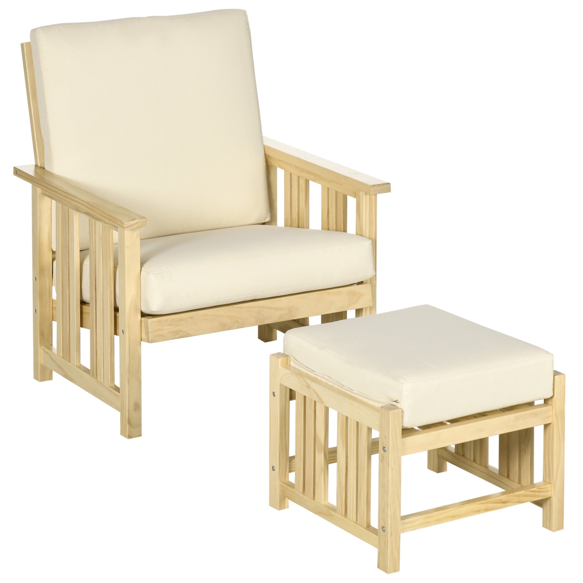 Patio Furniture Set, Wood Outdoor Patio Chair