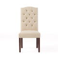 Harriet Kd Tufted Dining - Ivory Fabric