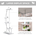 5 Tier Metal Plant Stand with Hangers, Half Moon