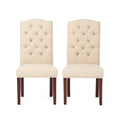 Harriet Kd Tufted Dining - Ivory Fabric