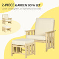 Patio Furniture Set, Wood Outdoor Patio Chair