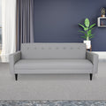 Grey Faux Leather Sofa, Modern 3 Seater Sofas