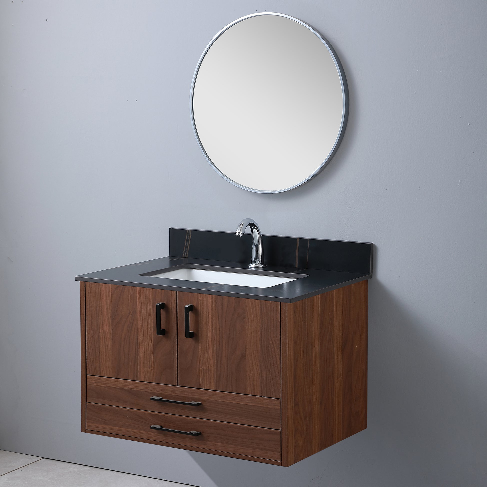 Montary 31inch sintered stone bathroom vanity top black-sintered stone