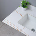 Montary 37inch bathroom vanity top stone white gold white-sintered stone