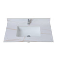 Montary 37inch bathroom vanity top stone white gold white-sintered stone